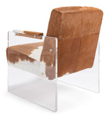 Holloway Brown Cowhide Armchair - Ornate Home