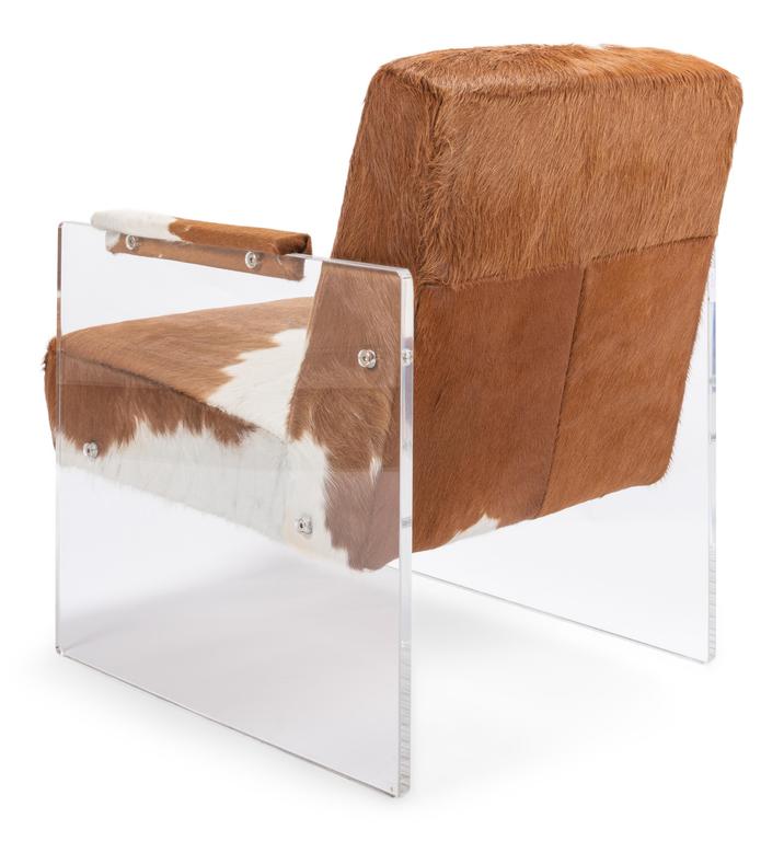Holloway Brown Cowhide Armchair - Ornate Home