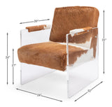 Holloway Brown Cowhide Armchair - Ornate Home