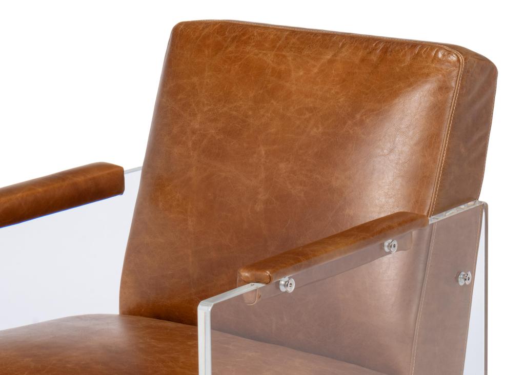 Holloway Brown Leather Armchair - Ornate Home
