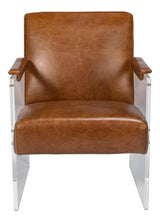 Holloway Brown Leather Armchair - Ornate Home