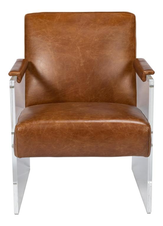 Holloway Brown Leather Armchair - Ornate Home