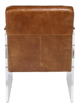 Holloway Brown Leather Armchair - Ornate Home