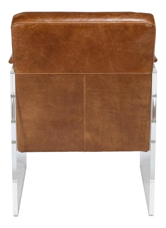 Holloway Brown Leather Armchair - Ornate Home