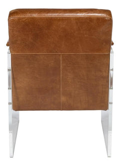Holloway Brown Leather Armchair - Ornate Home