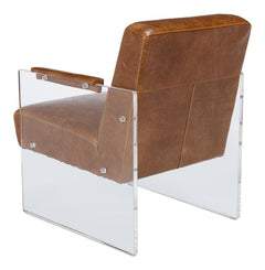 Holloway Brown Leather Armchair - Ornate Home