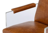Holloway Brown Leather Armchair - Ornate Home