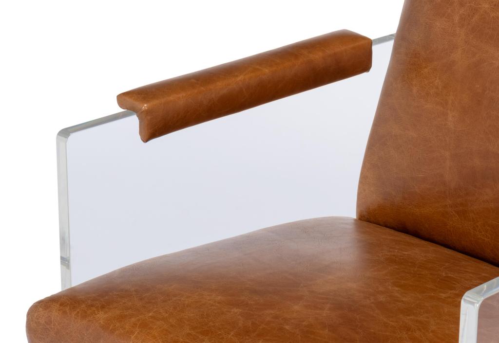 Holloway Brown Leather Armchair - Ornate Home