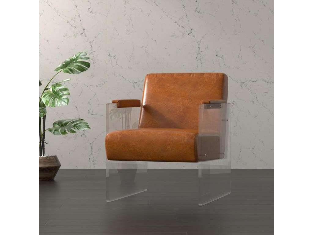 Holloway Brown Leather Armchair - Ornate Home