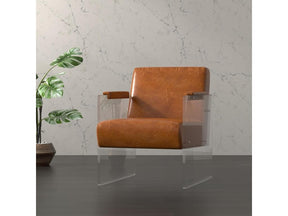 Holloway Brown Leather Armchair - Ornate Home