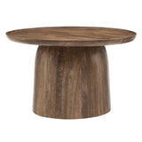 Holloway Walnut 30" Round Wood Coffee Table - Ornate Home