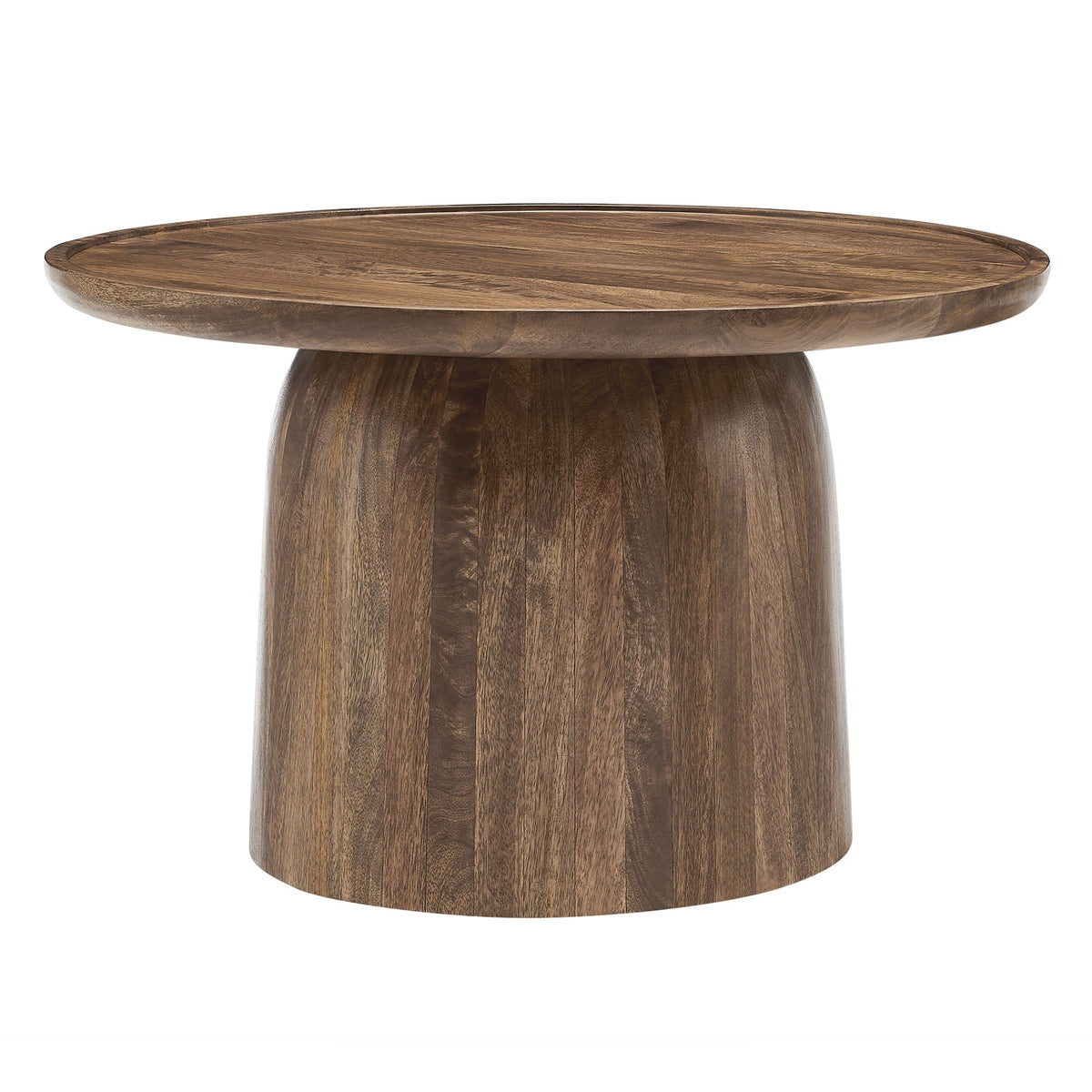Holloway Walnut 30" Round Wood Coffee Table - Ornate Home