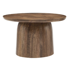 Holloway Walnut 30" Round Wood Coffee Table - Ornate Home