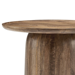 Holloway Walnut 30" Round Wood Coffee Table - Ornate Home