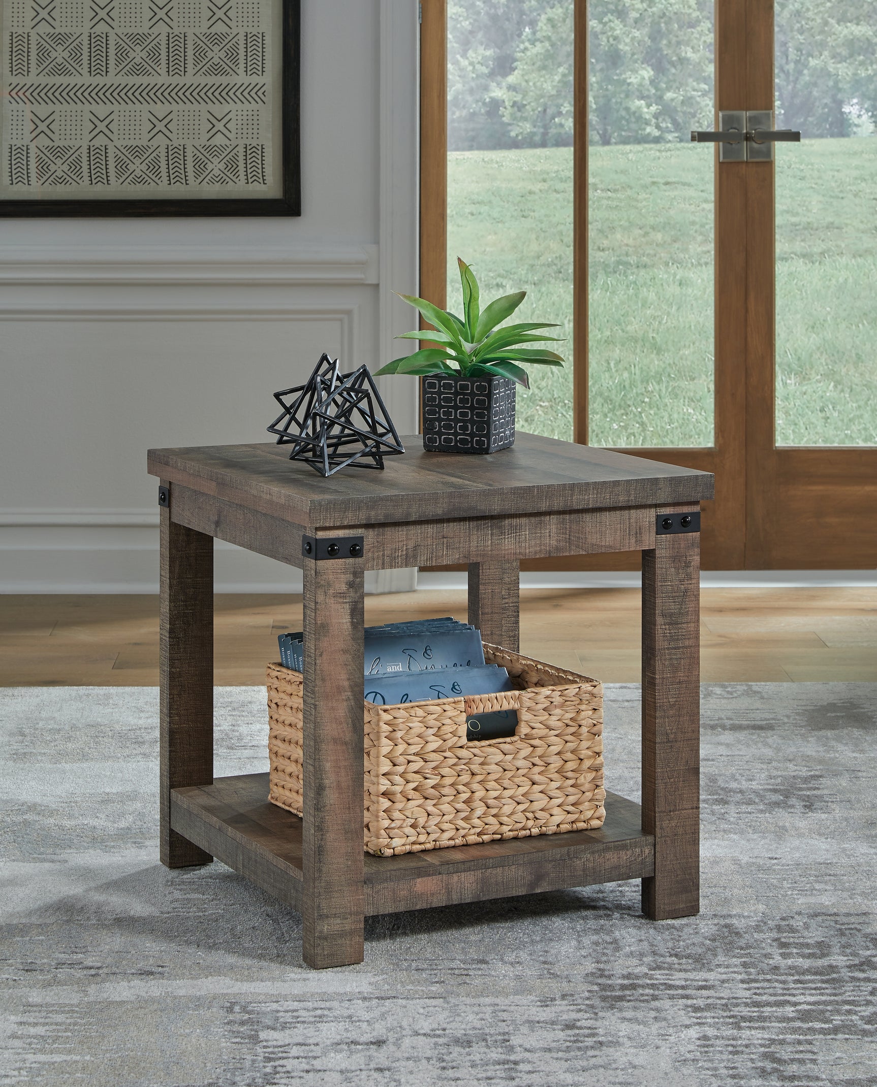 Hollum Rustic Brown Coffee Table and 3 End Tables - Ornate Home