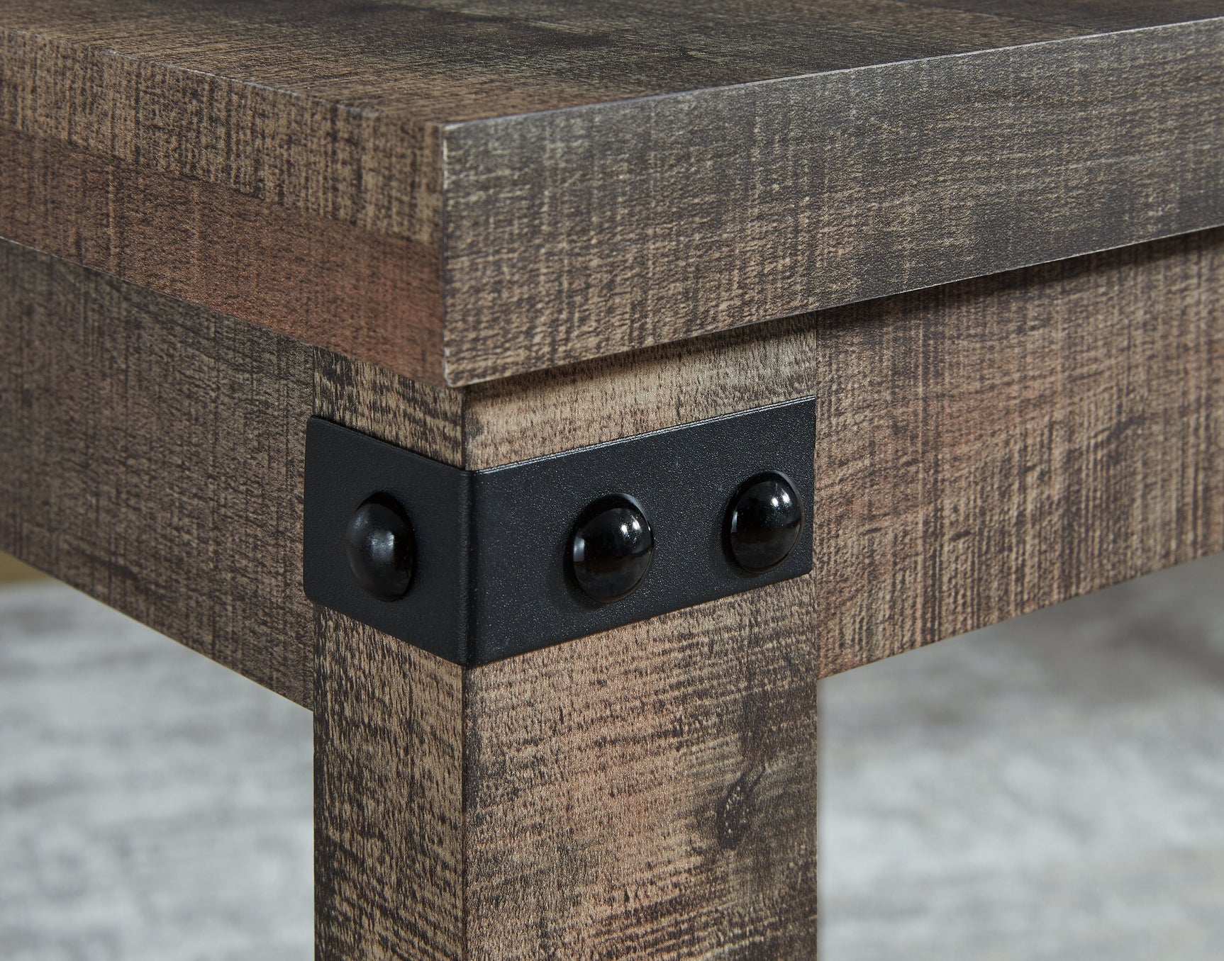 Hollum Rustic Brown End Table (Online Special Price) - Ornate Home