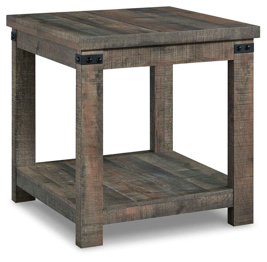 Hollum Rustic Brown End Table (Online Special Price) - Ornate Home
