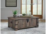 Hollum Rustic Brown Lift-Top Coffee Table (Online Special Price) - Ornate Home
