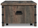Hollum Rustic Brown Lift-Top Coffee Table (Online Special Price) - Ornate Home