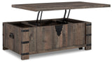 Hollum Rustic Brown Lift-Top Coffee Table (Online Special Price) - Ornate Home