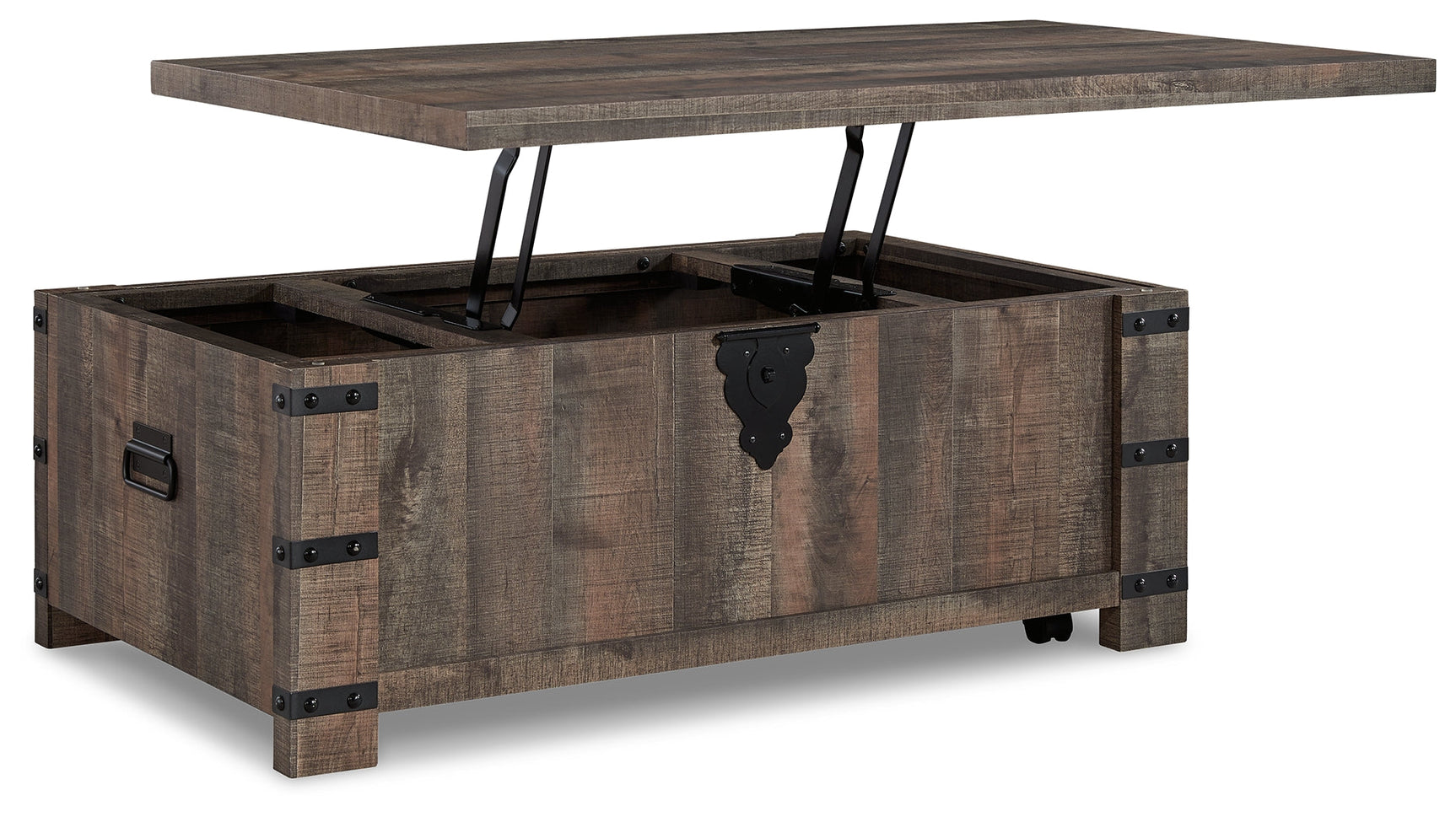Hollum Rustic Brown Lift-Top Coffee Table (Online Special Price) - Ornate Home
