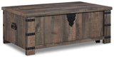 Hollum Rustic Brown Lift-top Coffee Table and 2 End Tables - Ornate Home