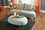 Hollyann Gray Stationary Sofa & Ottoman (Online Special Price) - Ornate Home