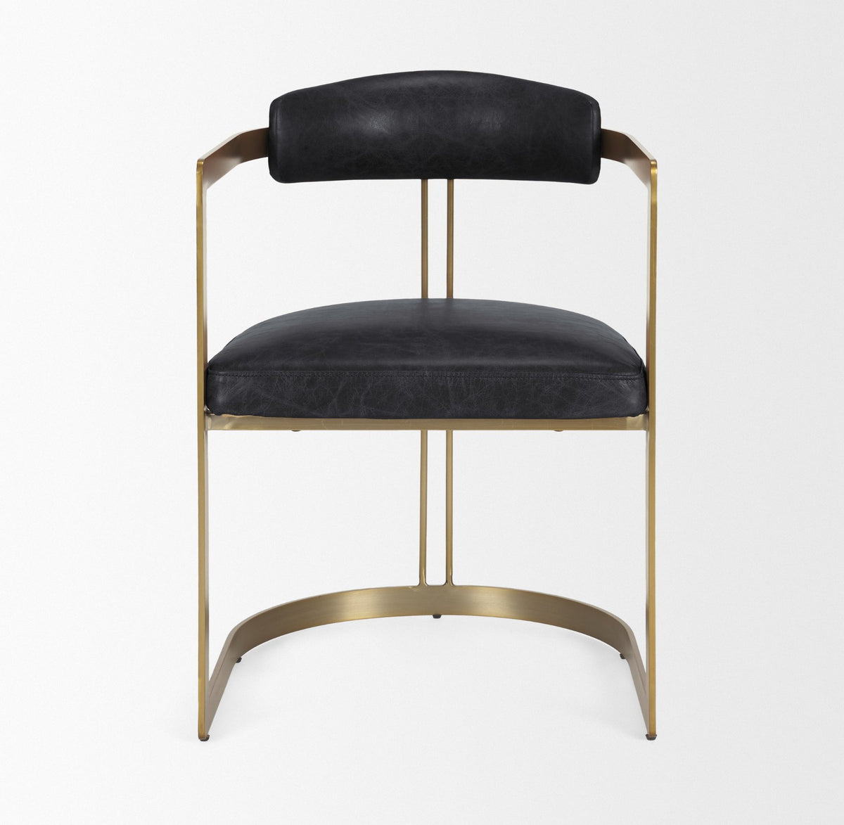 Hollyfield Black/Gold Curved Back Dining Side Chair - Ornate Home