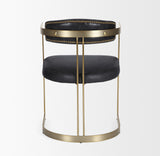 Hollyfield Black/Gold Curved Back Dining Side Chair - Ornate Home