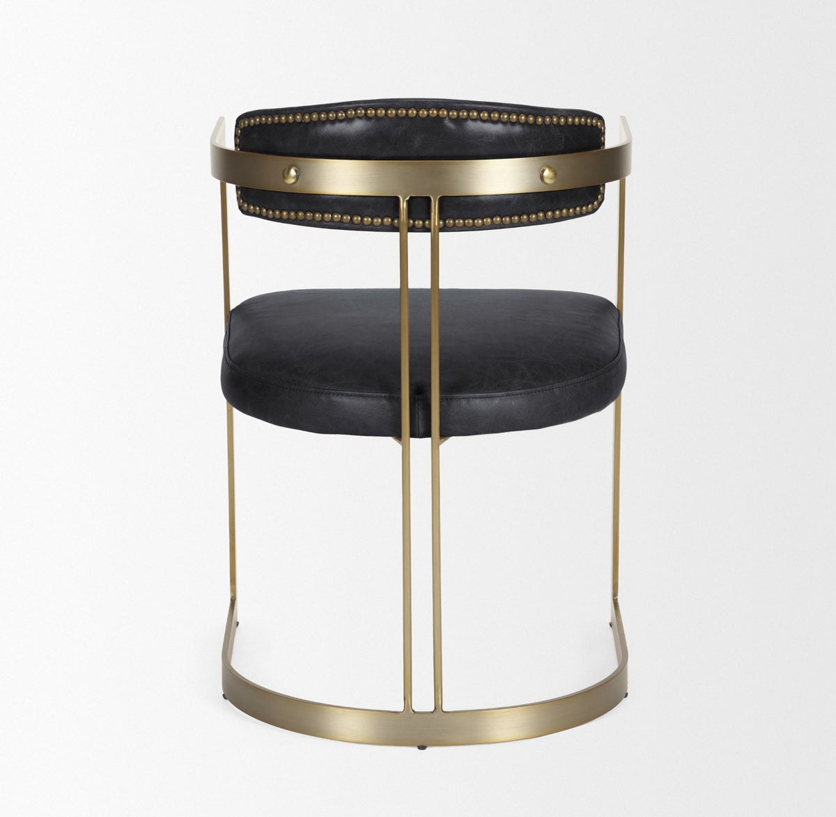Hollyfield Black/Gold Curved Back Dining Side Chair - Ornate Home