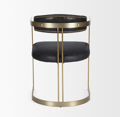 Hollyfield Black/Gold Curved Back Dining Side Chair - Ornate Home