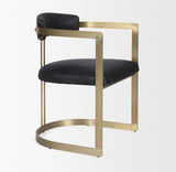 Hollyfield Black/Gold Curved Back Dining Side Chair - Ornate Home