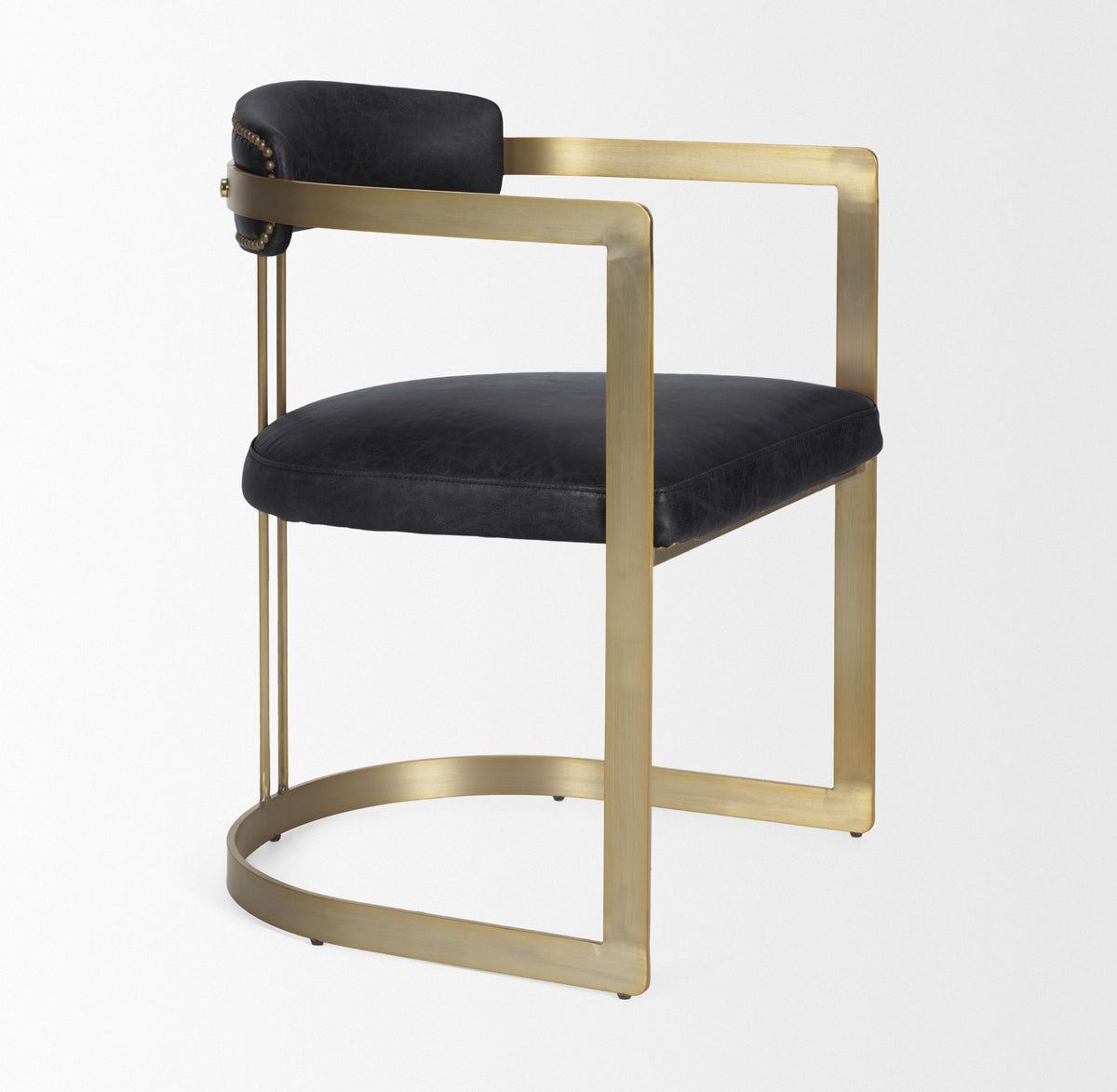 Hollyfield Black/Gold Curved Back Dining Side Chair - Ornate Home