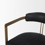 Hollyfield Black/Gold Curved Back Dining Side Chair - Ornate Home