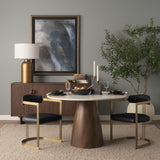 Hollyfield Black/Gold Curved Back Dining Side Chair - Ornate Home