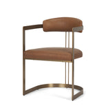 Hollyfield Brown/Gold Curved Back Dining Side Chair - Ornate Home