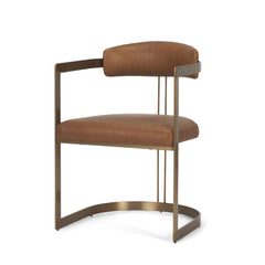 Hollyfield Brown/Gold Curved Back Dining Side Chair - Ornate Home