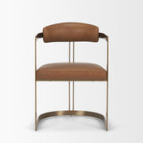 Hollyfield Brown/Gold Curved Back Dining Side Chair - Ornate Home