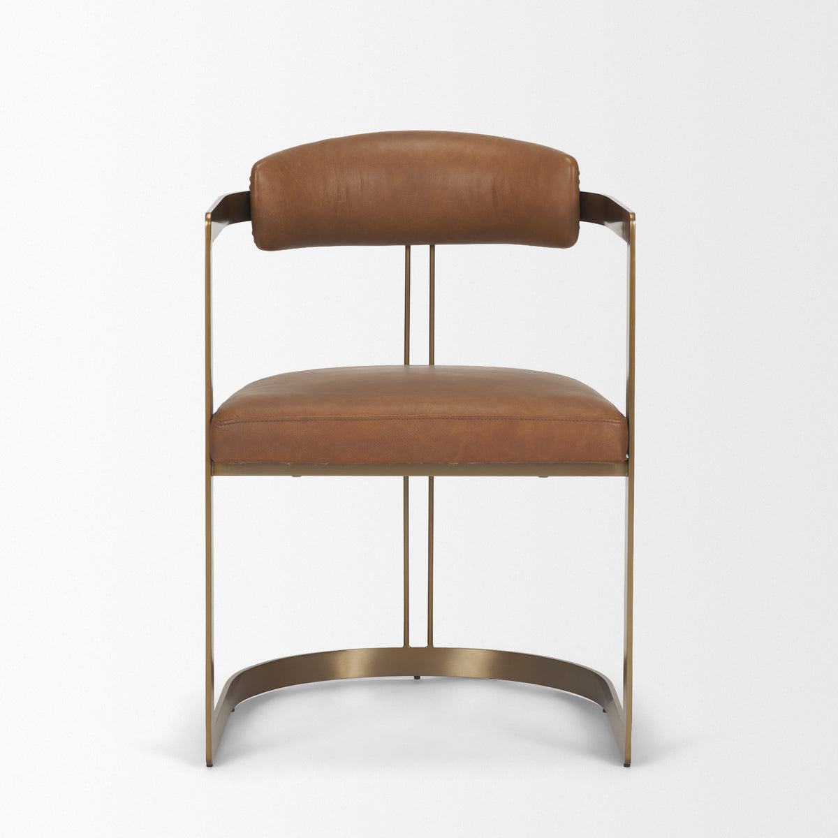 Hollyfield Brown/Gold Curved Back Dining Side Chair - Ornate Home