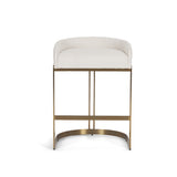 Hollyfield Cream/Gold Fabric Seat Counter Stool - 69452 - Ornate Home