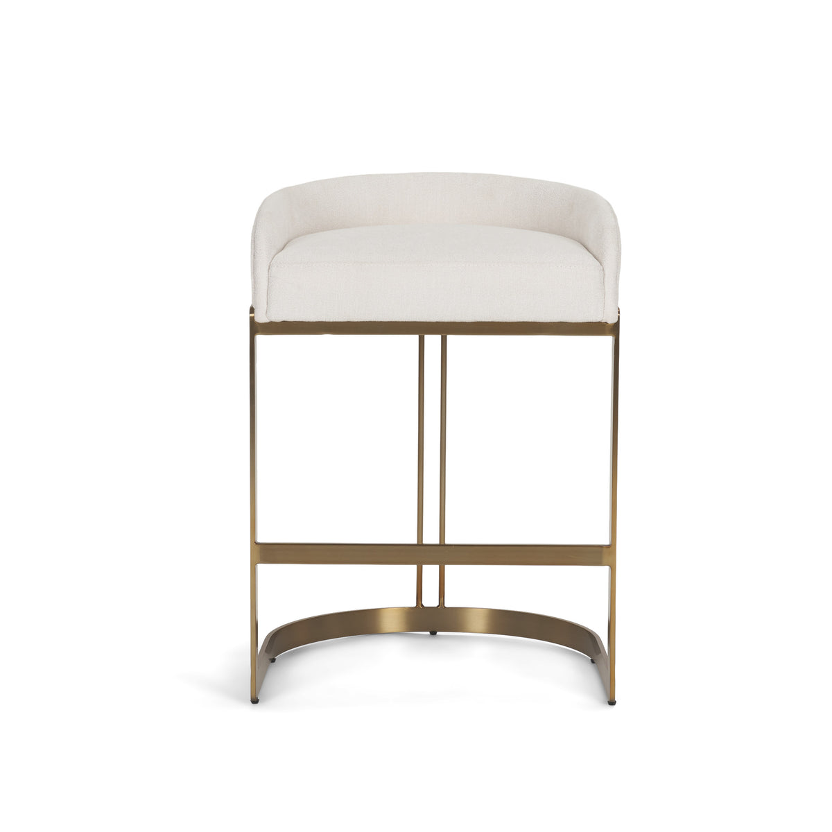 Hollyfield Cream/Gold Fabric Seat Counter Stool - 69452 - Ornate Home