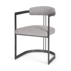 Hollyfield Gray Curved Back Dining Arm Chair - Ornate Home