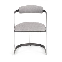Hollyfield Gray Curved Back Dining Arm Chair - Ornate Home