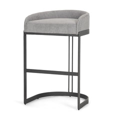 Hollyfield Gray Fabric Seat Bar Stool - Ornate Home