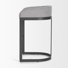 Hollyfield Gray Fabric Seat Bar Stool - Ornate Home