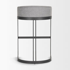 Hollyfield Gray Fabric Seat Bar Stool - Ornate Home