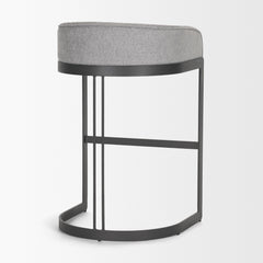Hollyfield Gray Fabric Seat Bar Stool - Ornate Home