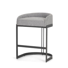Hollyfield Gray Fabric Seat Counter Stool