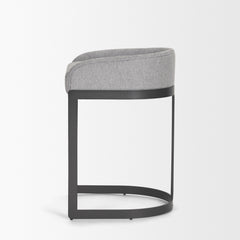 Hollyfield Gray Fabric Seat Counter Stool