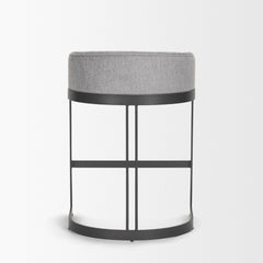 Hollyfield Gray Fabric Seat Counter Stool